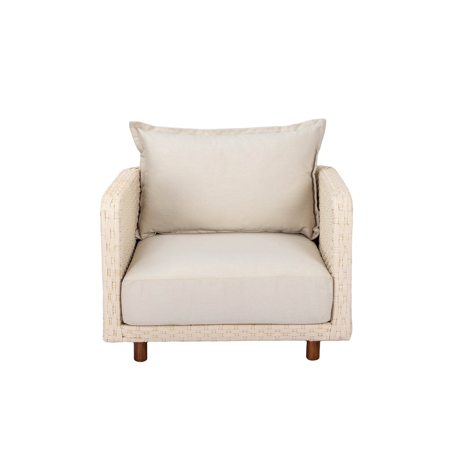 Ivory Coast Fabric Outdoor Club Chair-Outdoor Accent Chairs-LH Imports-LOOMLAN