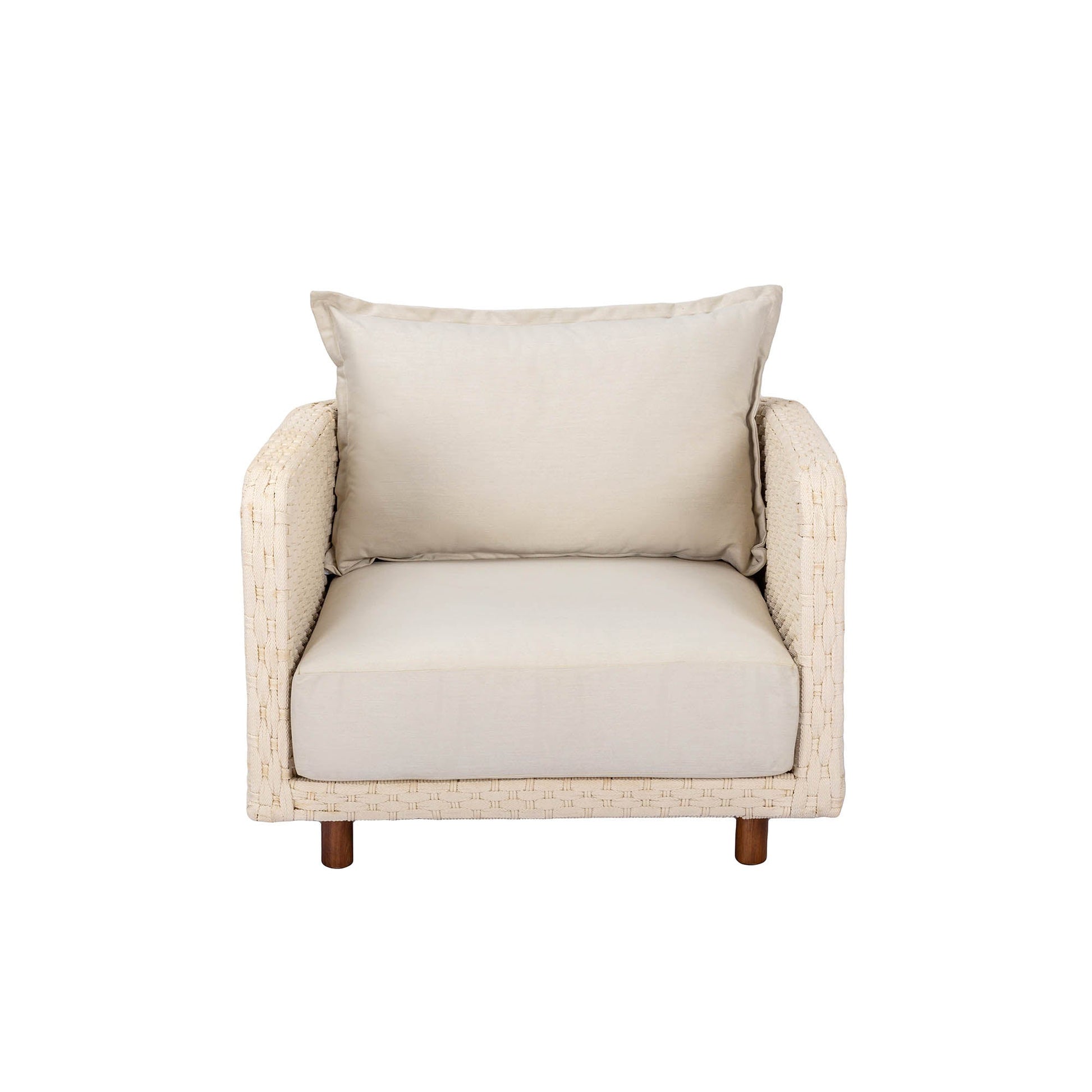 Ivory Coast Fabric Outdoor Club Chair-Outdoor Accent Chairs-LH Imports-LOOMLAN