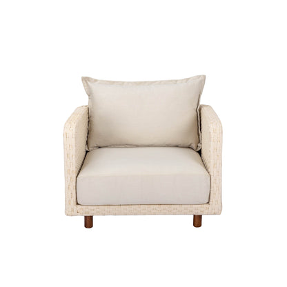 Ivory Coast Fabric Outdoor Club Chair-Outdoor Accent Chairs-LH Imports-LOOMLAN