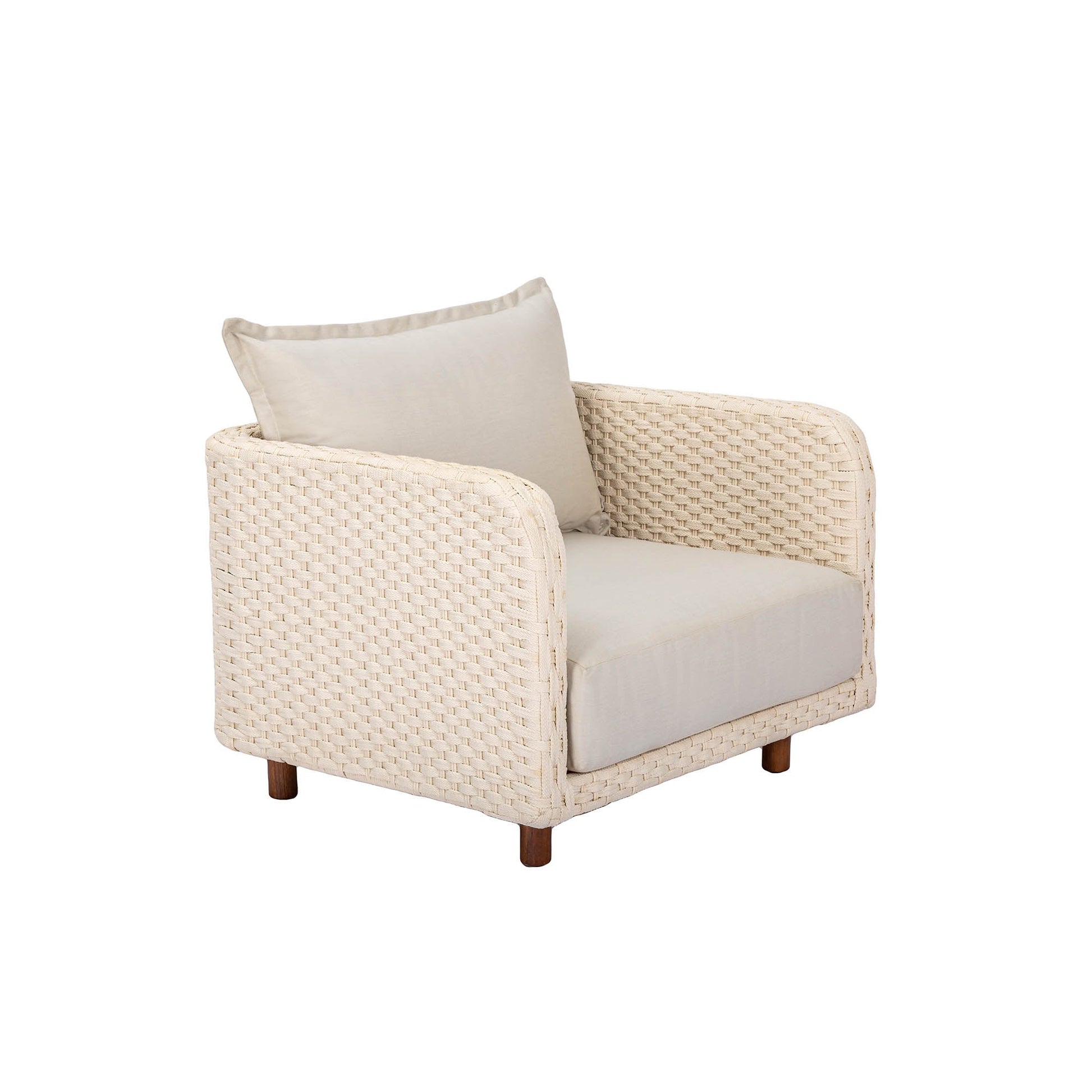 Ivory Coast Fabric Outdoor Club Chair-Outdoor Accent Chairs-LH Imports-LOOMLAN