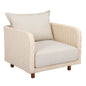 Ivory Coast Fabric Outdoor Club Chair-Outdoor Accent Chairs-LH Imports-LOOMLAN