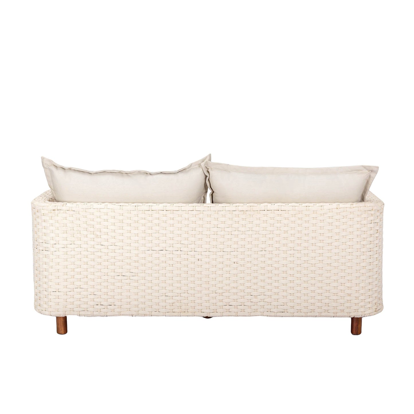 Ivory Coast Fabric Outdoor Loveseat