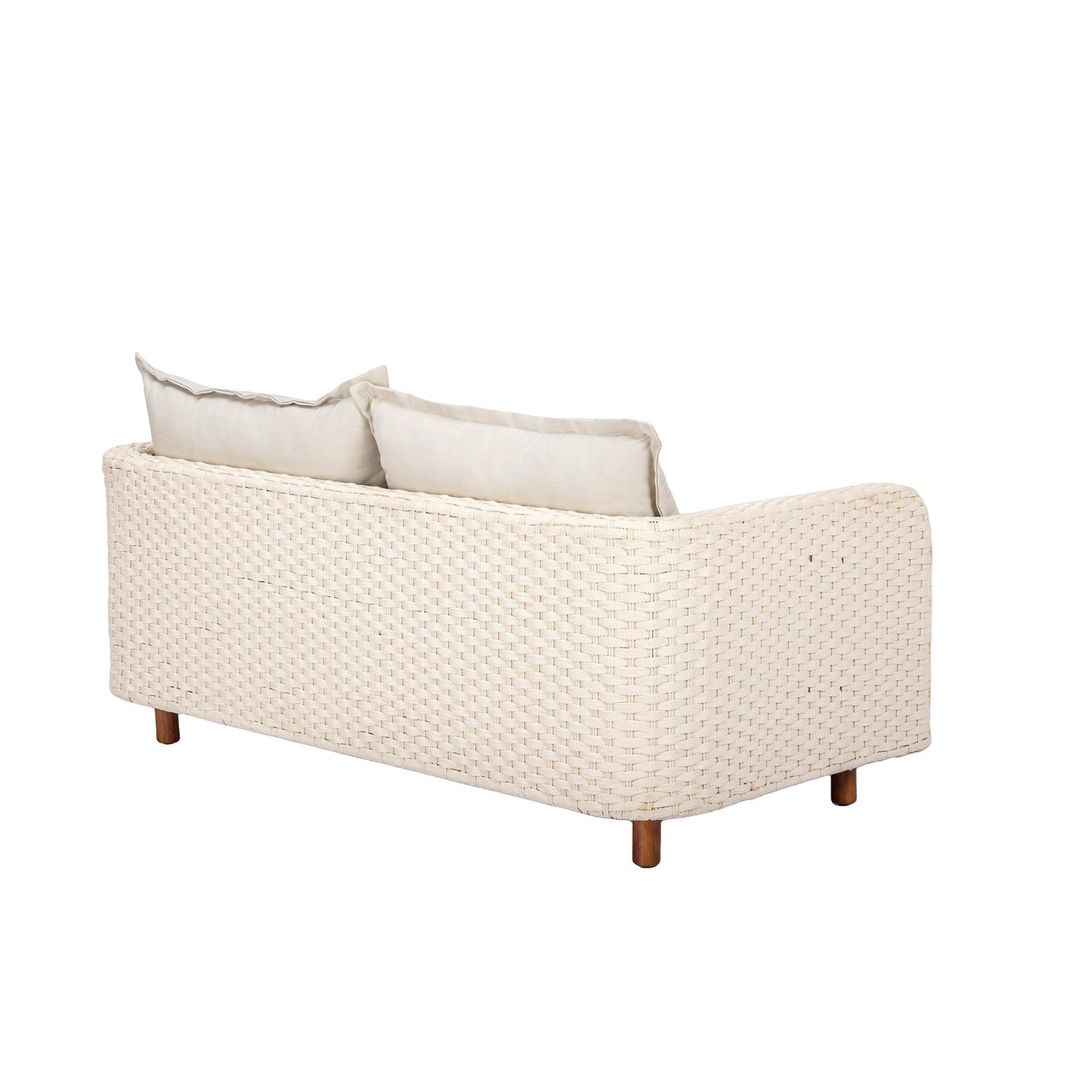 Ivory Coast Fabric Outdoor Loveseat