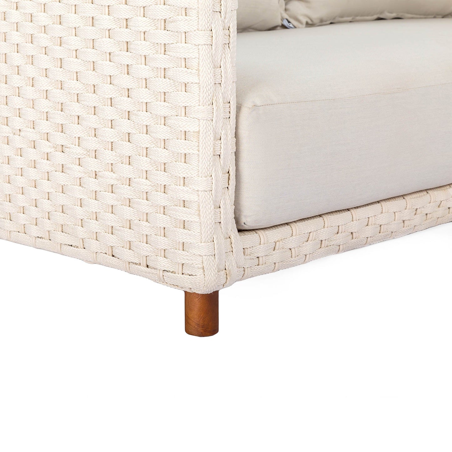 Ivory Coast Fabric Outdoor Loveseat