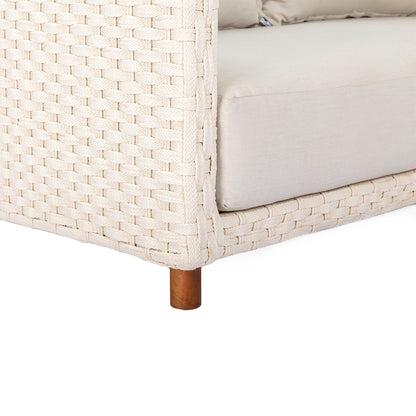 Ivory Coast Fabric Outdoor Loveseat