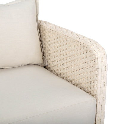 Ivory Coast Fabric Outdoor Loveseat
