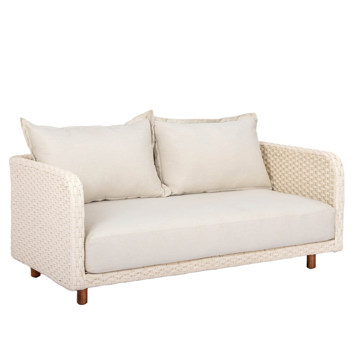 Ivory Coast Fabric Outdoor Loveseat