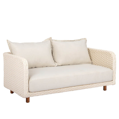 Ivory Coast Fabric Outdoor Loveseat
