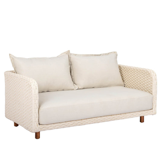 Ivory Coast Fabric Outdoor Loveseat