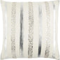 Ivory Jill Silver Or Gold Metallic Throw Pillow - LOOMLAN - LOOMLAN - Throw Pillows