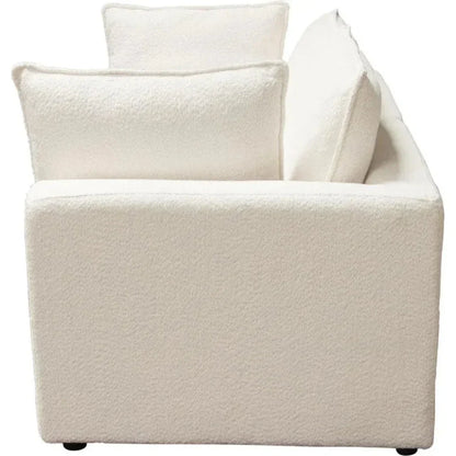 Ivy 2-Piece Modular Sofa White Faux Shearling-Modular Sofas-Diamond Sofa-LOOMLAN