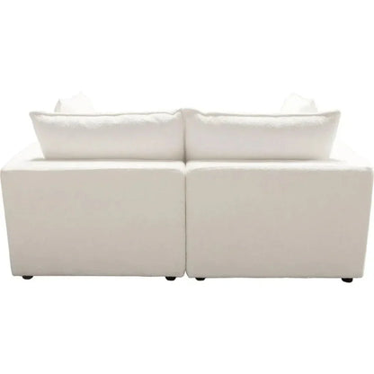 Ivy 2-Piece Modular Sofa White Faux Shearling-Modular Sofas-Diamond Sofa-LOOMLAN