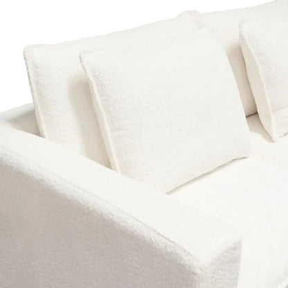 Ivy 2-Piece Modular Sofa White Faux Shearling-Modular Sofas-Diamond Sofa-LOOMLAN