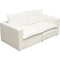 Ivy 2-Piece Modular Sofa White Faux Shearling-Modular Sofas-Diamond Sofa-LOOMLAN