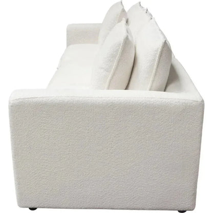 Ivy 3-Piece Modular Sofa White Faux Shearling-Modular Sofas-Diamond Sofa-LOOMLAN
