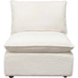 Ivy Armless Chair in White Faux Shearling - LOOMLAN - Diamond Sofa - Accent Chairs