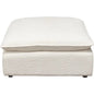 Ivy Square Ottoman in White Faux Shearling - LOOMLAN - Diamond Sofa - Ottomans