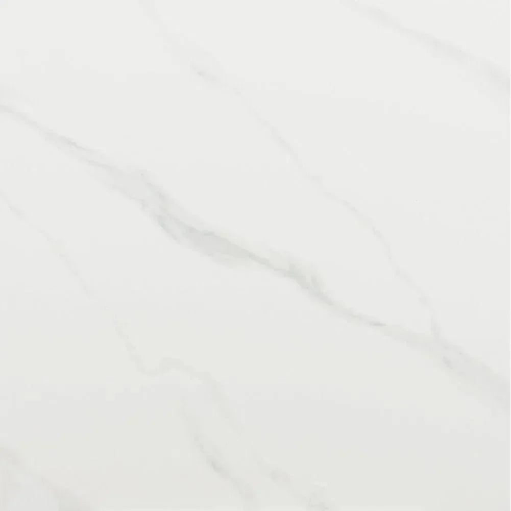 Izar Stone & Steel White Round Dining Table-Dining Tables-Zuo Modern-LOOMLAN