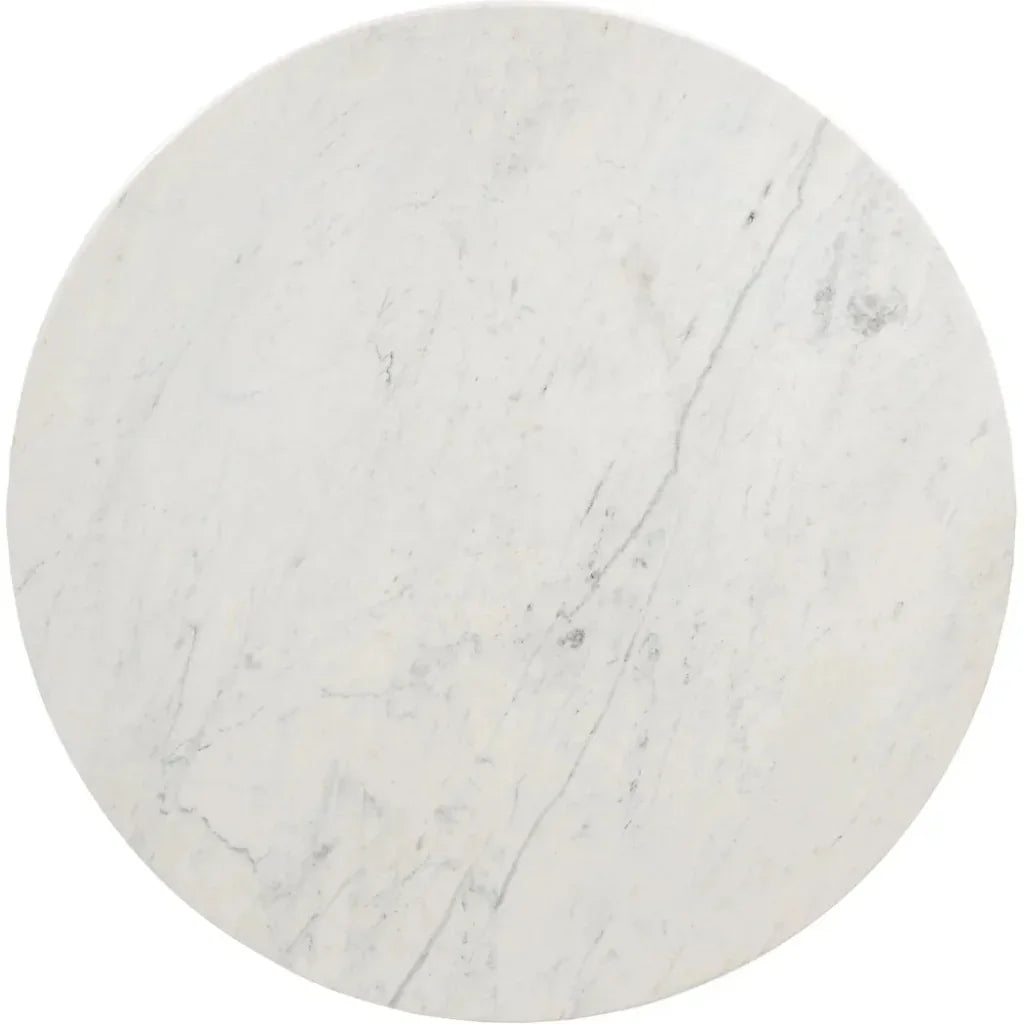 Izola Dining Table White & Black-Dining Tables-Zuo Modern-LOOMLAN