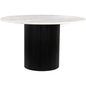 Izola Dining Table White & Black-Dining Tables-Zuo Modern-LOOMLAN