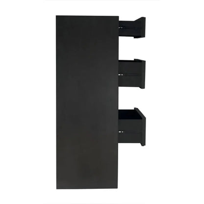 Izzy Wood and Brass Black Tallboy - LOOMLAN - Noir - Dressers