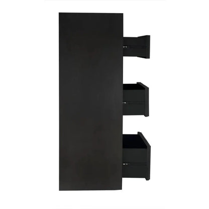 Izzy Wood and Brass Black Tallboy - LOOMLAN - Noir - Dressers