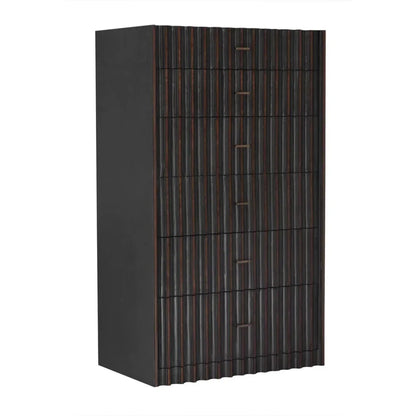 Izzy Wood and Brass Black Tallboy - LOOMLAN - Noir - Dressers