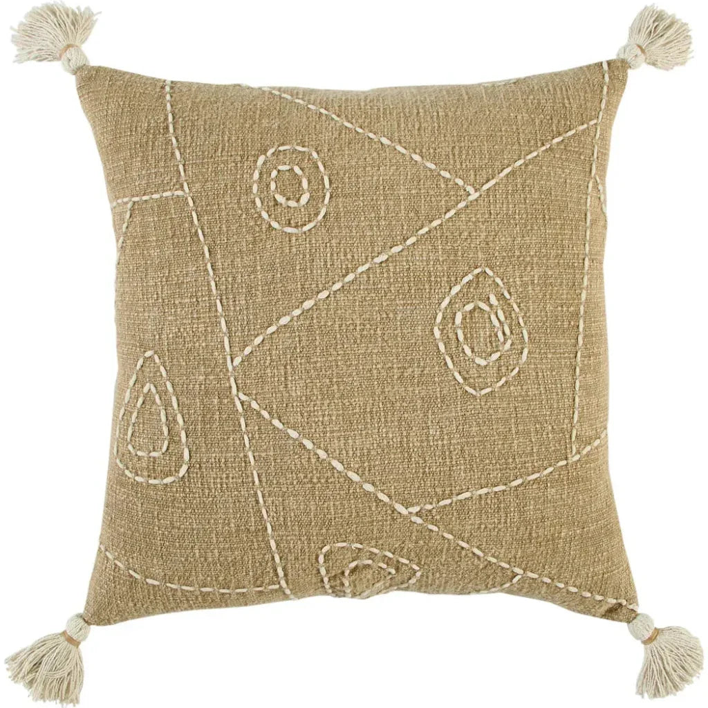Jackie Hieroglyphics Khaki Pillow Insert - LOOMLAN - LOOMLAN - Throw Pillows