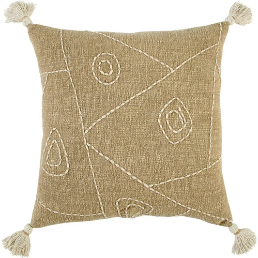 Jackie Hieroglyphics Khaki Pillow Insert - LOOMLAN - LOOMLAN - Throw Pillows