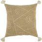 Jackie Hieroglyphics Khaki Pillow Insert - LOOMLAN - LOOMLAN - Throw Pillows
