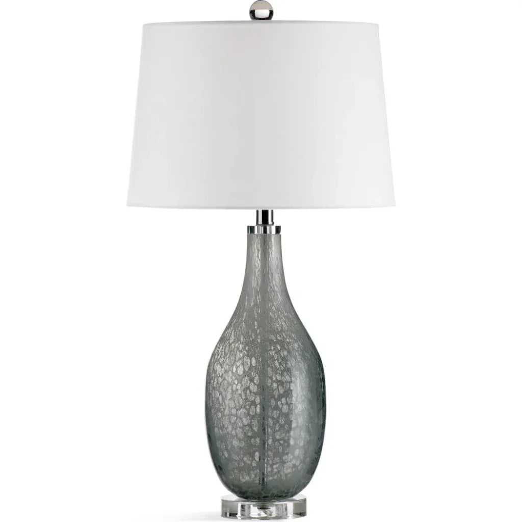 Jackson Glass and Fabric Grey Table Lamp - LOOMLAN - Bassett Mirror - Table Lamps