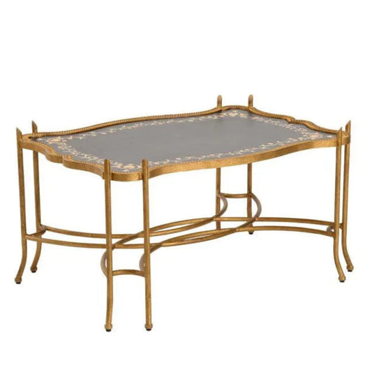 Jacob II Antiqued Gold Iron Made Coffee Table - LOOMLAN - Chelsea House - Coffee Tables