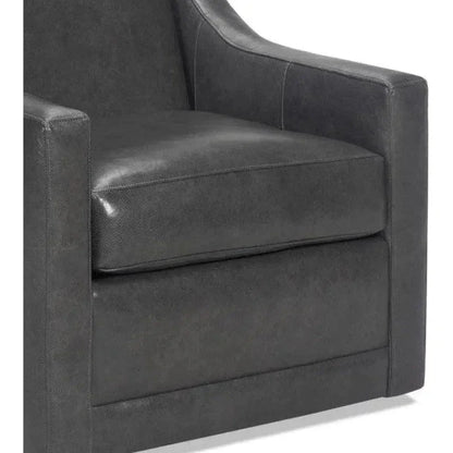 Jacob Real Leather Chair Swivel Lounge Chair - LOOMLAN - Uptown Sebastian - Club Chairs