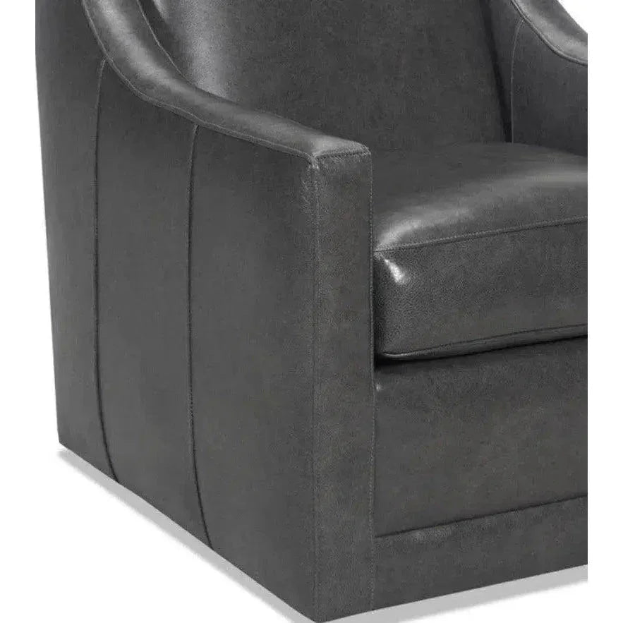 Jacob Real Leather Chair Swivel Lounge Chair - LOOMLAN - Uptown Sebastian - Club Chairs