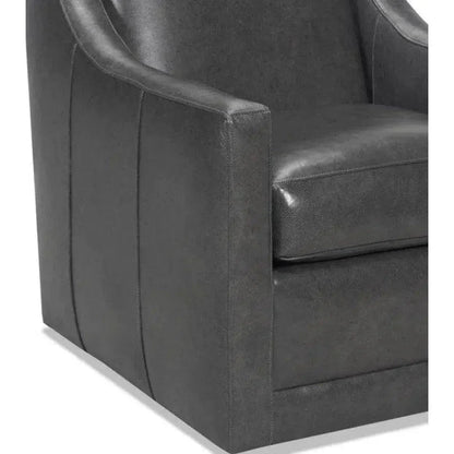 Jacob Real Leather Chair Swivel Lounge Chair - LOOMLAN - Uptown Sebastian - Club Chairs