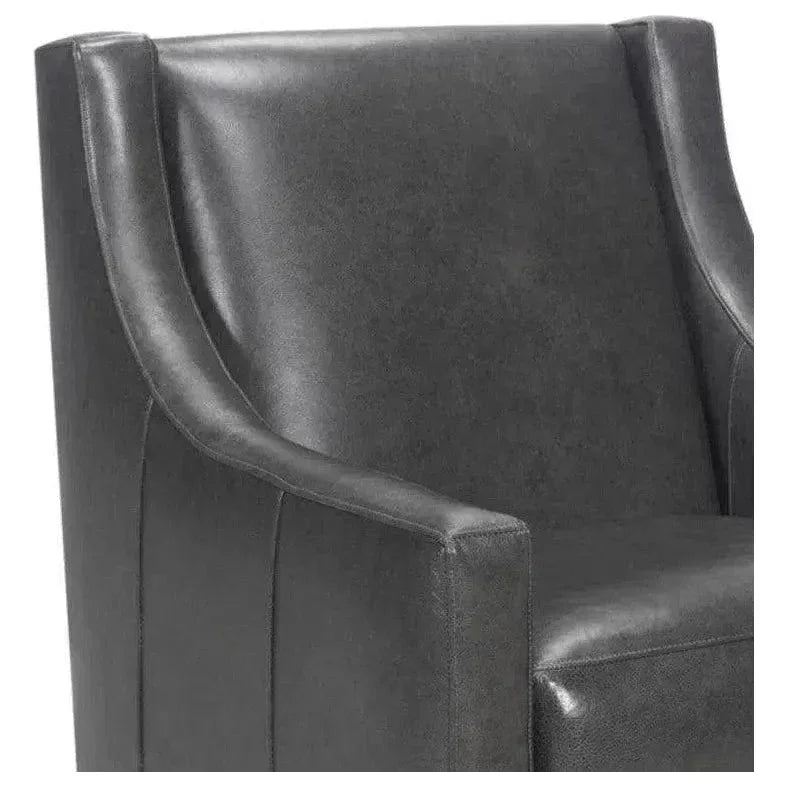 Jacob Real Leather Chair Swivel Lounge Chair - LOOMLAN - Uptown Sebastian - Club Chairs