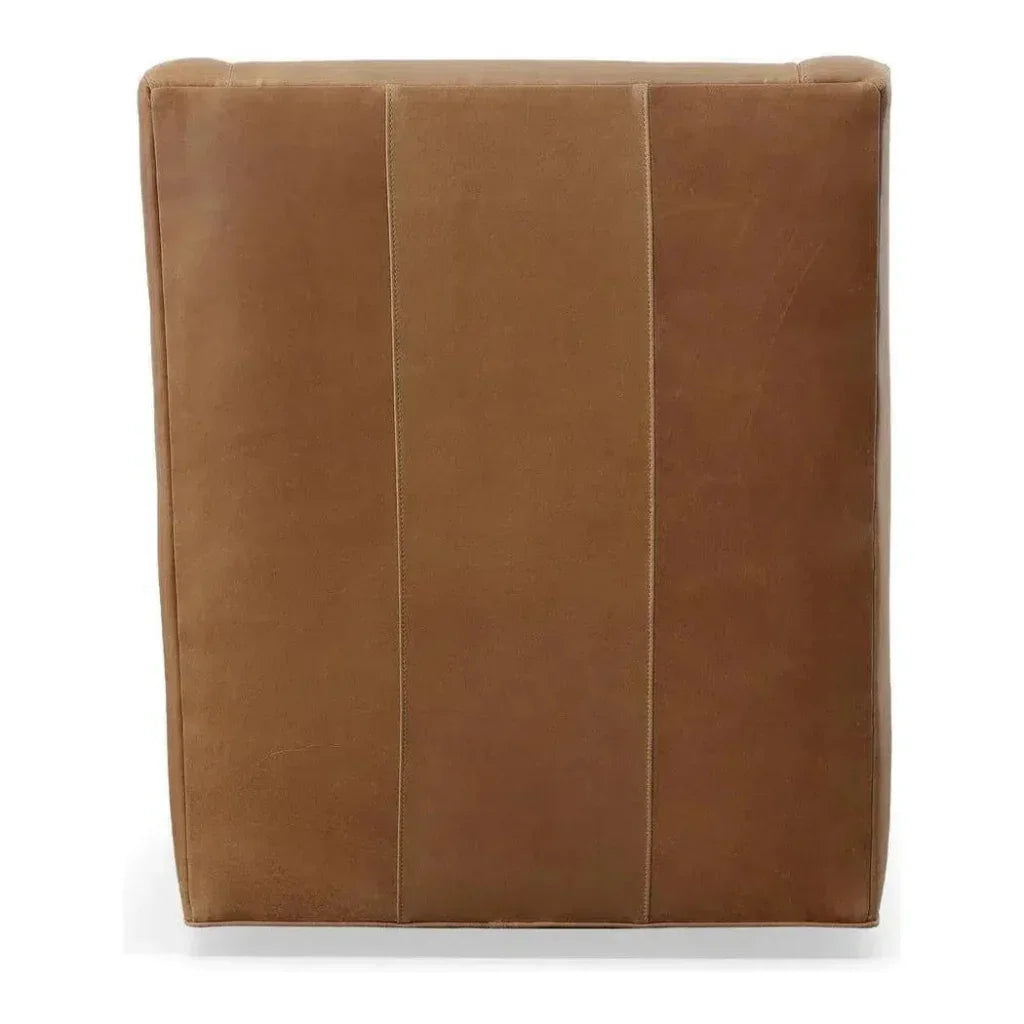 Jacob Real Leather Chair Swivel Lounge Chair - LOOMLAN - Uptown Sebastian - Club Chairs