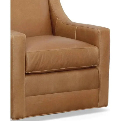 Jacob Real Leather Chair Swivel Lounge Chair - LOOMLAN - Uptown Sebastian - Club Chairs