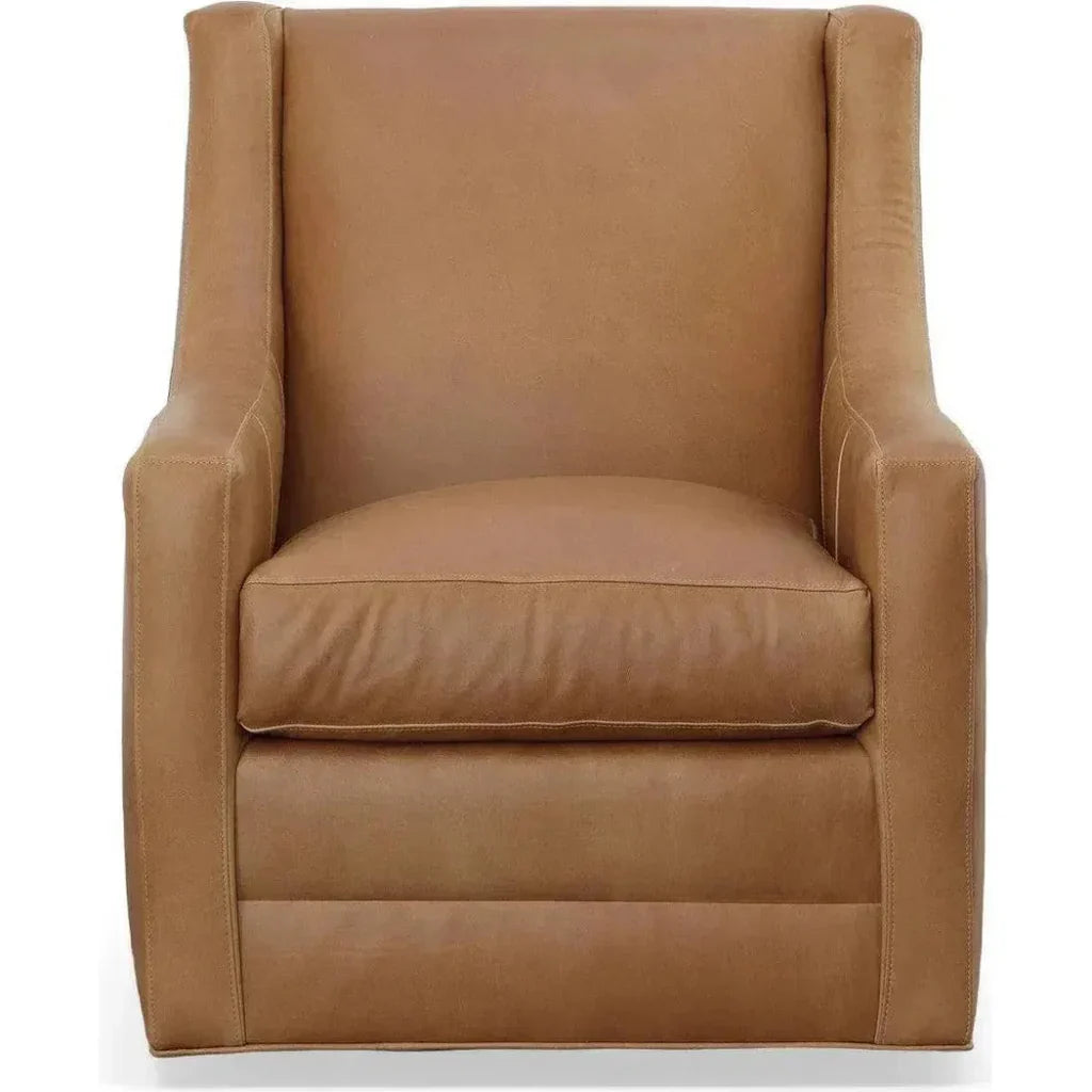 Jacob Real Leather Chair Swivel Lounge Chair - LOOMLAN - Uptown Sebastian - Club Chairs