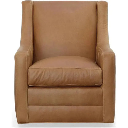 Jacob Real Leather Chair Swivel Lounge Chair - LOOMLAN - Uptown Sebastian - Club Chairs
