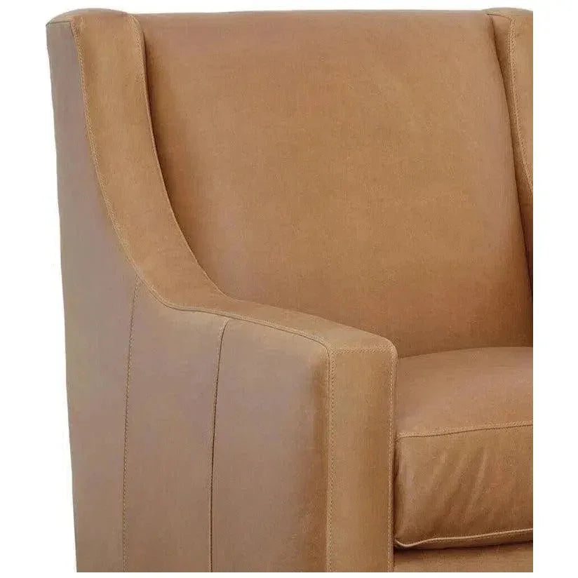 Jacob Real Leather Chair Swivel Lounge Chair - LOOMLAN - Uptown Sebastian - Club Chairs