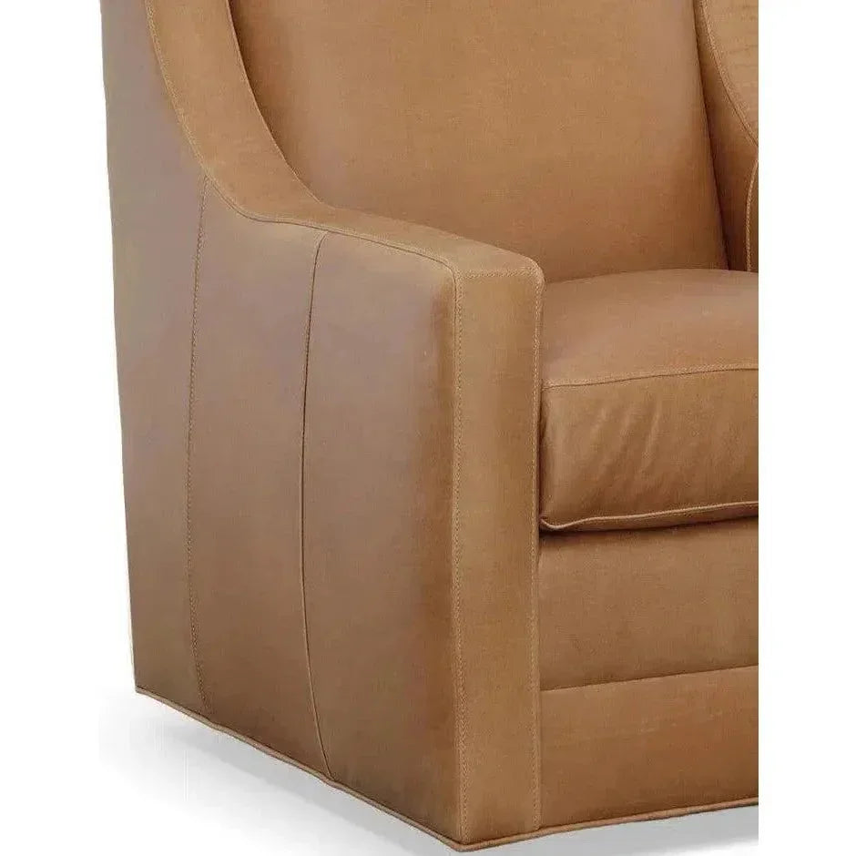Jacob Real Leather Chair Swivel Lounge Chair - LOOMLAN - Uptown Sebastian - Club Chairs