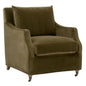 Jade Olive Velvet Slipcover Club Chair - LOOMLAN - Essentials For Living - Club Chairs