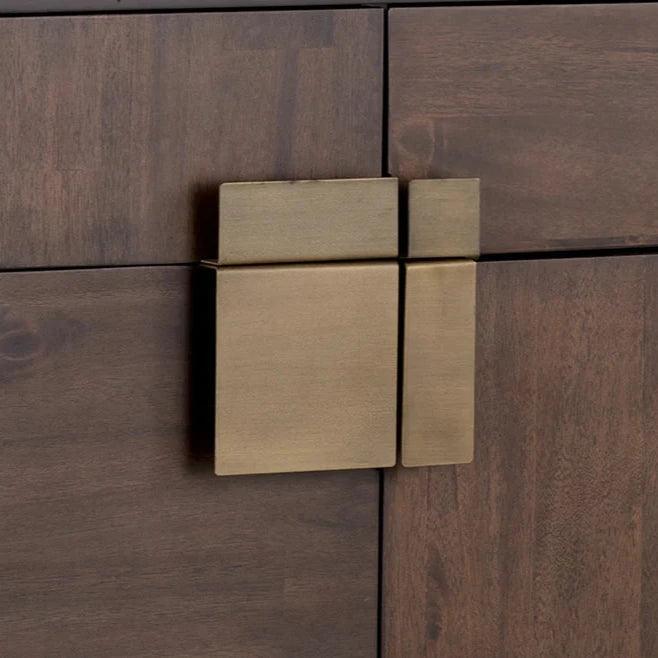 Jade Sideboard Antique Brass Dark Wood Storage - LOOMLAN - SUNPAN - Sideboards