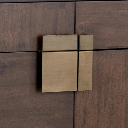 Jade Sideboard Antique Brass Dark Wood Storage - LOOMLAN - SUNPAN - Sideboards