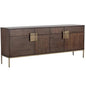 Jade Sideboard Antique Brass Dark Wood Storage - LOOMLAN - SUNPAN - Sideboards