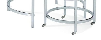 Jadyn Glass Top Nesting Cocktail Table - LOOMLAN - Bassett Mirror - Coffee Tables