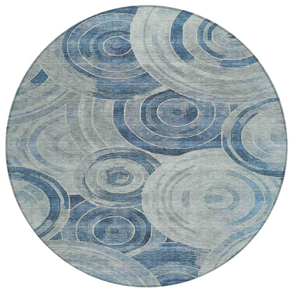 Jaelain Blue Washable Indoor-Outdoor Rug