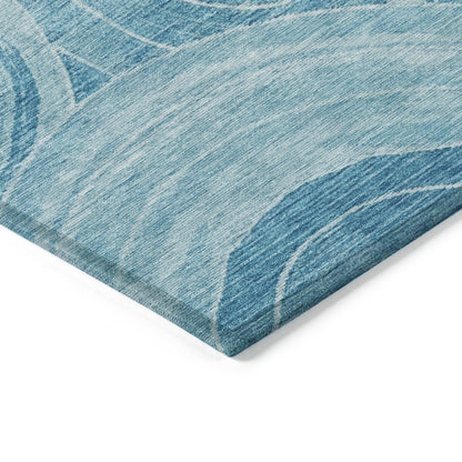 Jaelain Denim Washable Indoor-Outdoor Rug