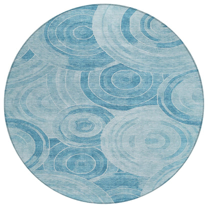 Jaelain Denim Washable Indoor-Outdoor Rug